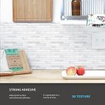 Art3d Peel and Stick White Marble Wall Tiles