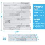 Art3d Peel and Stick White Marble Wall Tiles