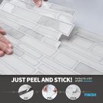 Art3d Peel and Stick White Marble Wall Tiles