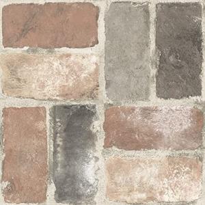 Harvard Brick Red Peel and Stick Floor Tiles