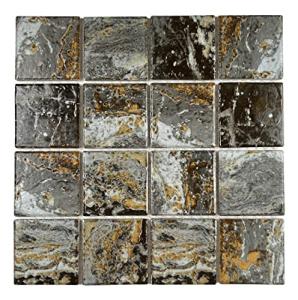 Tenedos Danubio Grey and Gold Porcelain Tile