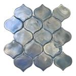 Tenedos Blue Pearly Lantern Glass Mosaic Tile