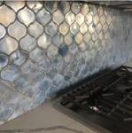 Tenedos Blue Pearly Lantern Glass Mosaic Tile