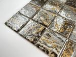 Tenedos Danubio Grey and Gold Porcelain Tile