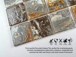 Tenedos Danubio Grey and Gold Porcelain Tile