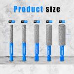 ZNXIMER Diamond Drill Bits Set for Ceramic, Porcelain, Glass, Marble, Tile, Granite, Stone and More - Tile Drill Bits for Efficient, Precise Drilling and Milling