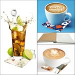 Bovnobca Sublimation Blank Square Ceramic Coasters, Glazed Ceramic Tiles with Cork Backing Pads, 24 Pack