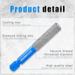 ZNXIMER Diamond Drill Bits Set for Ceramic, Porcelain, Glass, Marble, Tile, Granite, Stone and More - Tile Drill Bits for Efficient, Precise Drilling and Milling