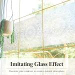 Flortlias Pre Cut Square Window Privacy Film Tiles, Frosted Stained Glass Window Cling Static Cling for Bathroom Glass Door UV Protection, White Mandala 6 Tiles
