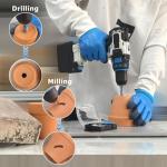 ZNXIMER Diamond Drill Bits Set for Ceramic, Porcelain, Glass, Marble, Tile, Granite, Stone and More - Tile Drill Bits for Efficient, Precise Drilling and Milling