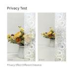 Flortlias Pre Cut Square Window Privacy Film Tiles, Frosted Stained Glass Window Cling Static Cling for Bathroom Glass Door UV Protection, White Mandala 6 Tiles