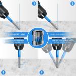 ZNXIMER Diamond Drill Bits Set for Ceramic, Porcelain, Glass, Marble, Tile, Granite, Stone and More - Tile Drill Bits for Efficient, Precise Drilling and Milling