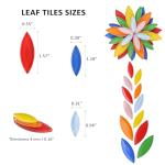 Youway Style Leaf Mosaic Tiles for Crafts Bulk,454g Flower Craft Glass Mosaic Tiles Pieces,Petal Mosaic for Garden Decoration