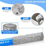 ZNXIMER Diamond Drill Bits Set for Ceramic, Porcelain, Glass, Marble, Tile, Granite, Stone and More - Tile Drill Bits for Efficient, Precise Drilling and Milling