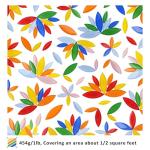 Youway Style Leaf Mosaic Tiles for Crafts Bulk,454g Flower Craft Glass Mosaic Tiles Pieces,Petal Mosaic for Garden Decoration