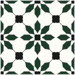 MORCART 7.87" x 7.87" Peel and Stick Floor Tile, 20 PCS Self-Adhesive DIY Vinyl Flooring for Renters, Removable and Waterproof Tile Sticker for Bathroom, Kitchen, Staircase (Black Green)