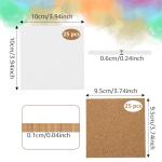 SHUESS 25 Pcs Blank Ceramic Tiles for Crafts - 4"x4" Unglazed Coasters with Cork Backing Pads for Painting, Alcohol Ink, Acrylic Pouring, DIY Coasters