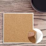 SHUESS 25 Pcs Blank Ceramic Tiles for Crafts - 4"x4" Unglazed Coasters with Cork Backing Pads for Painting, Alcohol Ink, Acrylic Pouring, DIY Coasters