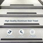 Jiekayi 2Pack 36″ Metal Outdoor Stair Treads Non-Slip, Heavy-Duty Aluminum Waterproof Safety Grip Strips for Tread, Ramps, Wood, Composite, Tile, Vinyl, Size 36in x 2in (Black)