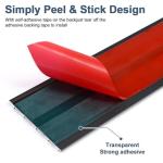 Jiekayi 2Pack 36″ Metal Outdoor Stair Treads Non-Slip, Heavy-Duty Aluminum Waterproof Safety Grip Strips for Tread, Ramps, Wood, Composite, Tile, Vinyl, Size 36in x 2in (Black)