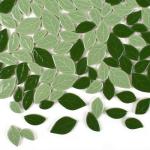 Redvigh Ceramic Mosaic Tiles 200g, Leaf Shape Mosaic Ceramics Pieces for DIY Crafts Plates Flowerpots Making Supplies Home Decoration (Green&Light Green)