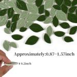 Redvigh Ceramic Mosaic Tiles 200g, Leaf Shape Mosaic Ceramics Pieces for DIY Crafts Plates Flowerpots Making Supplies Home Decoration (Green&Light Green)
