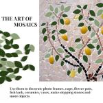 Redvigh Ceramic Mosaic Tiles 200g, Leaf Shape Mosaic Ceramics Pieces for DIY Crafts Plates Flowerpots Making Supplies Home Decoration (Green&Light Green)