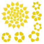 Youway Style 454g Yellow Flower Mosaic Tiles for Crafts, Petal Mosaic Glass Pieces, Fall Mosaic Craft Supplies