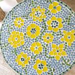 Youway Style 454g Yellow Flower Mosaic Tiles for Crafts, Petal Mosaic Glass Pieces, Fall Mosaic Craft Supplies