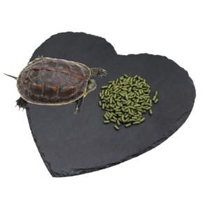 Turtle Tank Accessories, Heart-Shaped Slate Tile for Reptiles, Natural Rock Platform for Feeding & Basking, Aquarium Decor for Bearded Dragon, Tortoise, Gecko, Snake, Chameleon