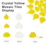 Youway Style 454g Yellow Flower Mosaic Tiles for Crafts, Petal Mosaic Glass Pieces, Fall Mosaic Craft Supplies