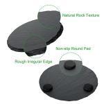 12 PCS 4 x 4 Inch Round Slate Drink Coasters Bulk, Black Rustic Stone Rock Coasters with Anti-Scratch Bottom for Cups Mugs Bar Kitchen Home Decor DIY Project, Natural Edge