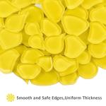 Youway Style 454g Yellow Flower Mosaic Tiles for Crafts, Petal Mosaic Glass Pieces, Fall Mosaic Craft Supplies