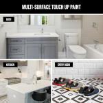 TOUCHUP KING Tub and Tile Paint Porcelain Paint Matte White Touch Up Paint for Sinks Tubs and Appliances Perfect for Fixing Chips Scratches Cracks and Blemishes on Enamel Acrylic Porcelain Metal and Tile Surfaces in Kitchens and Bathrooms Matte White