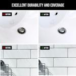 TOUCHUP KING Tub and Tile Paint Porcelain Paint Matte White Touch Up Paint for Sinks Tubs and Appliances Perfect for Fixing Chips Scratches Cracks and Blemishes on Enamel Acrylic Porcelain Metal and Tile Surfaces in Kitchens and Bathrooms Matte White