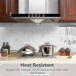 STICKGOO 100-Pieces Peel and Stick Backsplash, 3" x 6" PVC Wall Tile, Marble White Stick on Backsplash for Kitchen/Bathroom/Fireplace