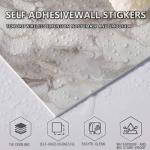 10pcs Peel and Stick Tile Shower Waterproof Marble Tiles Wall Panels, 11.8"x11.8" Self-Adhesive Backsplash Tile, PVC Wall Panels Shower Tiles for Home Bathroom, Kitchen, Living Room White (5)