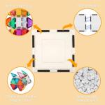 PicassoTiles Clear Transparent Magnetic Tile Expansion Set STEM Educational Construction Toy Kit for Kids Age 3 Plus Magnet Building Blocks Preschool Learning Creativity and Skill Development PTE13