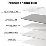 STICKGOO 100-Pieces Peel and Stick Backsplash, 3" x 6" PVC Wall Tile, Marble White Stick on Backsplash for Kitchen/Bathroom/Fireplace