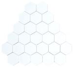 CleverDelights 1" Hexagon Glass Tiles - Clear - 50 Pack