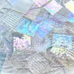 ILLUCKAI 2.2lb Iridescent Clear Stained Glass Scraps Sheets, Irregular Mosaic Glass Pieces for Crafts, Mosaic Tiles for Mosaic Making Projects and Home Decor