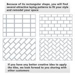 STICKGOO 100-Pieces Peel and Stick Backsplash, 3" x 6" PVC Wall Tile, Marble White Stick on Backsplash for Kitchen/Bathroom/Fireplace