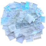 ILLUCKAI 2.2lb Iridescent Clear Stained Glass Scraps Sheets, Irregular Mosaic Glass Pieces for Crafts, Mosaic Tiles for Mosaic Making Projects and Home Decor