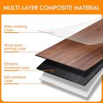 Biyoee 36-Pack 54 Sq.ft Peel and Stick Floor Tiles,Luxury Vinyl Flooring Wood Plank,Self-Adhesive Waterproof for Bedroom, Kitchen, Living Room Home Decor