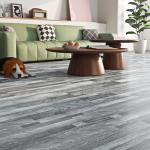 Livelynine 32-Tiles Grey Laminate Wood Flooring Peel and Stick Waterproof Floor Tile Kitchen Bathroom RV Basement Stairs Luxury Vinyl Plank Flooring Dark Gray Wood Vinyl Planks Renter Friendly 12x12