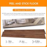Biyoee 36-Pack 54 Sq.ft Peel and Stick Floor Tiles,Luxury Vinyl Flooring Wood Plank,Self-Adhesive Waterproof for Bedroom, Kitchen, Living Room Home Decor