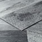 Livelynine 32-Tiles Grey Laminate Wood Flooring Peel and Stick Waterproof Floor Tile Kitchen Bathroom RV Basement Stairs Luxury Vinyl Plank Flooring Dark Gray Wood Vinyl Planks Renter Friendly 12x12