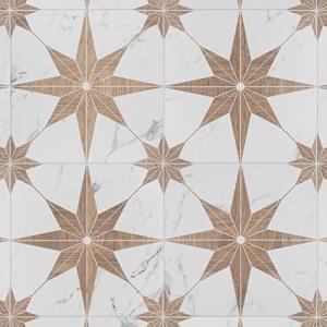 Llama Stella Loire Noce 9-3/4" x 9-3/4" Porcelain Floor and Wall Tile