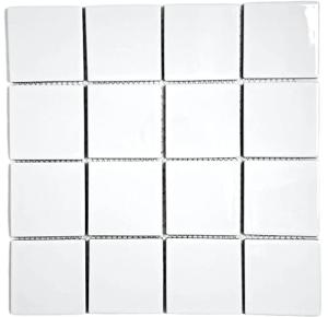 Tenedos 5 sq.ft. White 3x3 Porcelain Tile – Polished Square Mosaic for Kitchen Backsplash, Bathroom Walls, Showers, Countertops, Pools, Spas & Decorative Accents