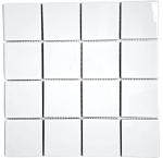 Tenedos 5 sq.ft. White 3x3 Porcelain Tile – Polished Square Mosaic for Kitchen Backsplash, Bathroom Walls, Showers, Countertops, Pools, Spas & Decorative Accents